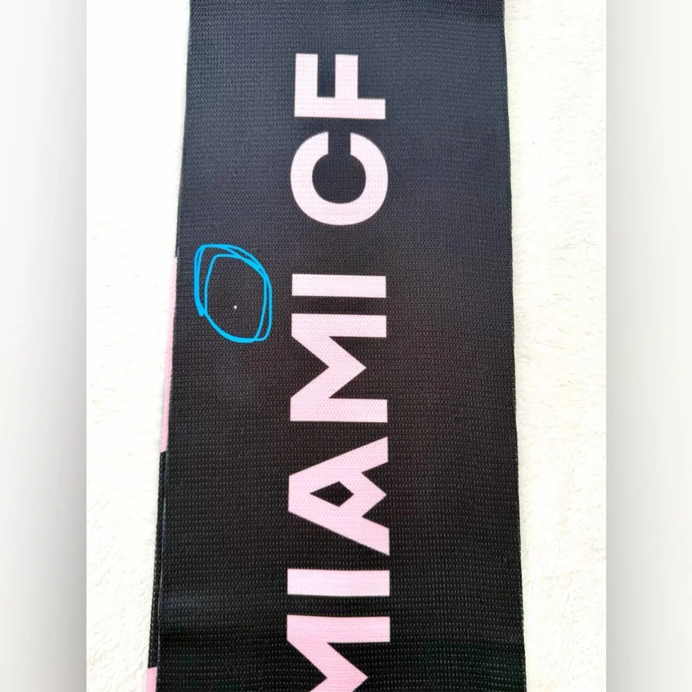 Ruffneck MLS Soccer Intermiami CF Scarf Dark Gray Pink Flamingo NEW 56”